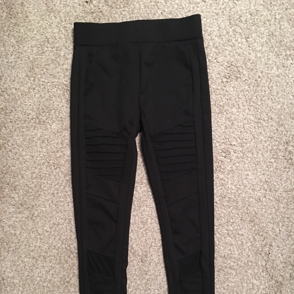 Black moto leggings